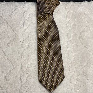Marino Gabri 100% Silk Elegant Black/Gold/ Red Men's Tie